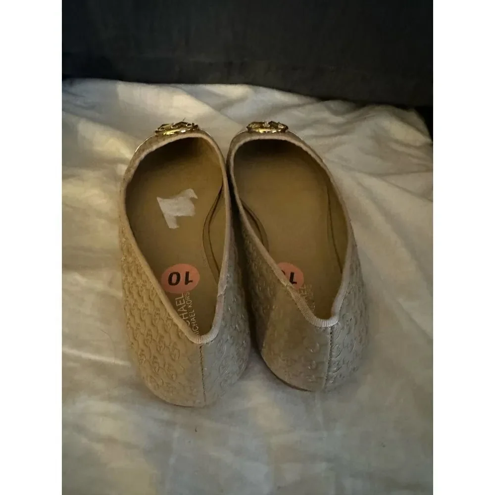 Michael kors MK amanda embossed leather ballet flats
